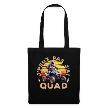 Je Peux Pas J'ai Quad - Sac en tissu - noir - Devant