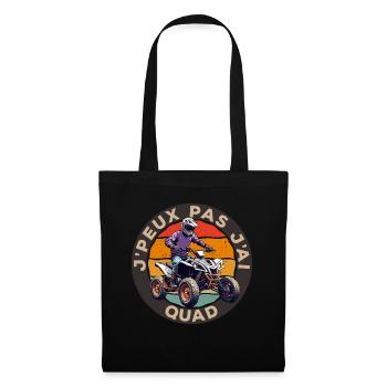 Je Peux Pas J'ai Quad - Sac en tissu - noir - Devant