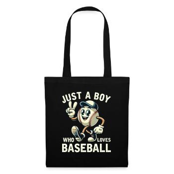Just A Boy Who Loves Baseball Boys Men - Tote Bag - black - Front