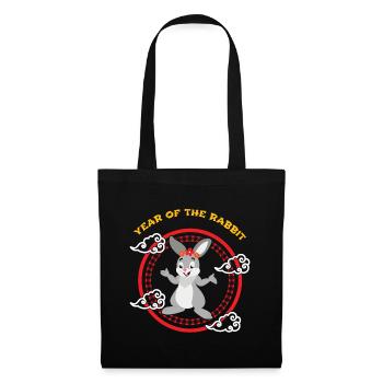 Year Of Rabbit Cute Kawaii Chinese New Year - Tote Bag - black - Front