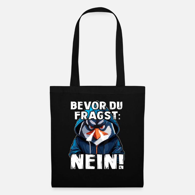 Bevor Du Fragst Nein - Stoffbeutel - Schwarz