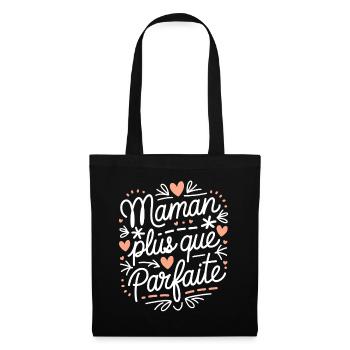 Maman plus que Parfaite - Sac en tissu - noir - Devant