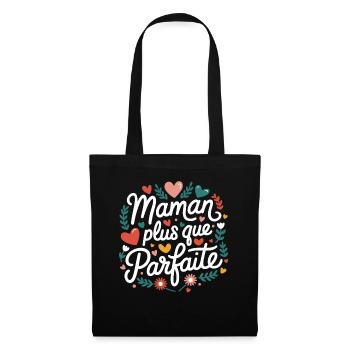 Maman plus que Parfaite - Sac en tissu - noir - Devant
