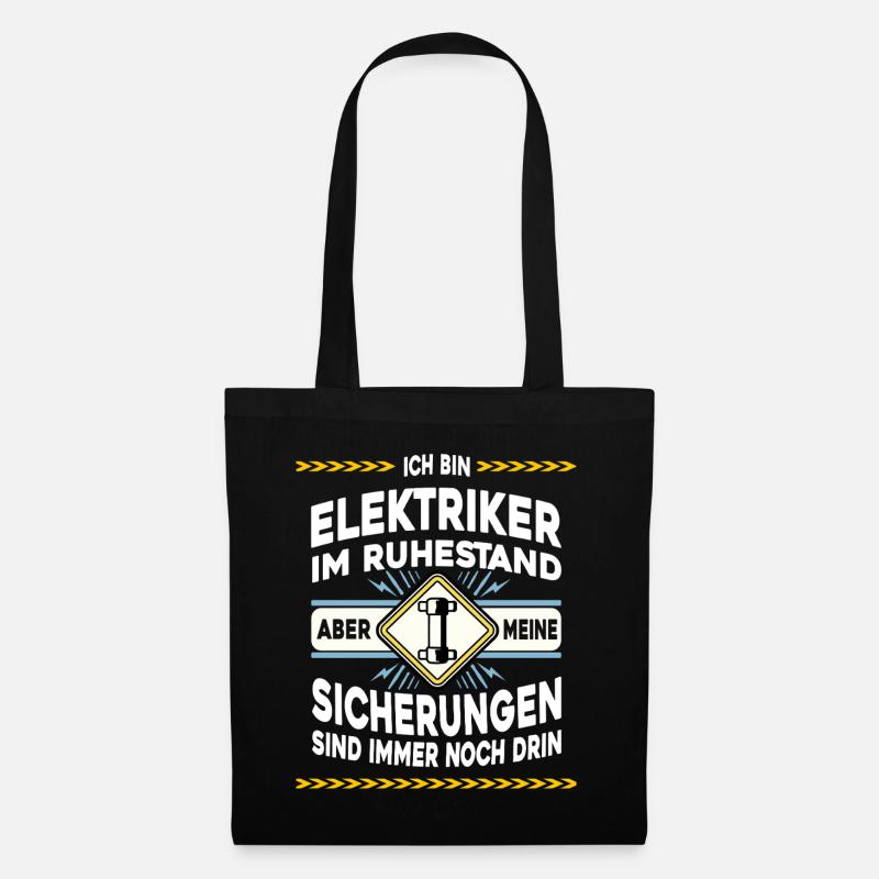 Elektriker im Ruhestand - Stoffbeutel - Schwarz