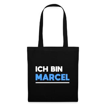 Marcel Name Spruch für stolze Marcels - Stoffbeutel - Schwarz - Vorne
