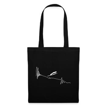 Heartbeat - Ski - - Sac en tissu - noir - Devant