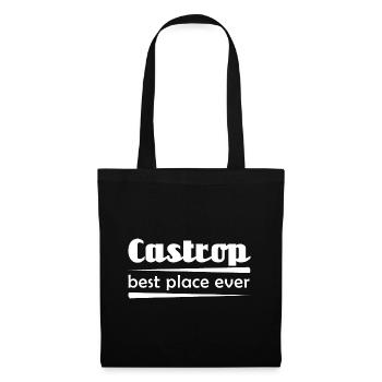 Castrop - Stadt best place ever - Stoffbeutel - Schwarz - Vorne
