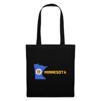 Flagge Minnesota Design für stolze Minnesotaner - Stoffbeutel - Schwarz - Vorne
