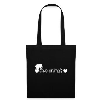 Animal welfare Protection save animals Animal Elephant - Tote Bag - black - Front