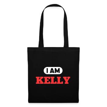 Kelly Name Saying für stolze Kellys - Stoffbeutel - Schwarz - Vorne