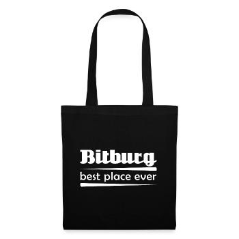 Bitburg - Stadt best place ever - Stoffbeutel - Schwarz - Vorne