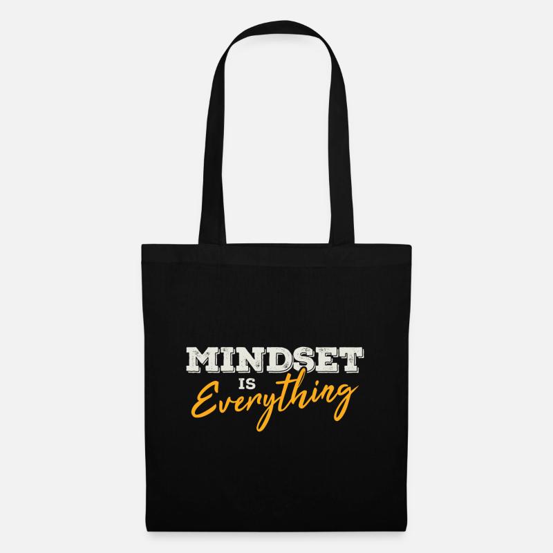 Mindset ist alles / positives denken, entrepreneur - Stoffbeutel - Schwarz