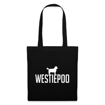 Westiepoo Races de chiens Chiens Chiens Wilsigns - Sac en tissu - noir - Devant