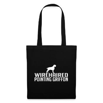 Wirehaired Pointing Griffon Dog Breed Dogs - Tote Bag - black - Front