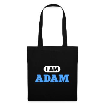 Adam Name Spruch für stolze Adams - Stoffbeutel - Schwarz - Vorne
