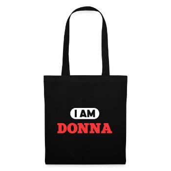 Donna Name Spruch für stolze Donnas - Stoffbeutel - Schwarz - Vorne