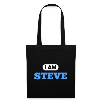 Steve Namenszusatz für stolze Steves - Stoffbeutel - Schwarz - Vorne