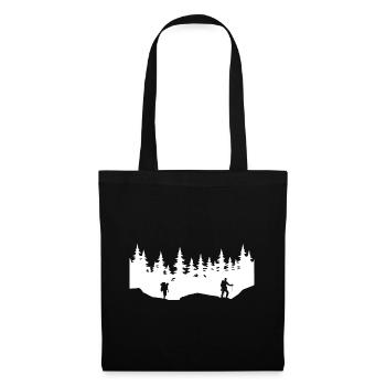 Arbres - Randonnée - (2) - Sac en tissu - noir - Devant