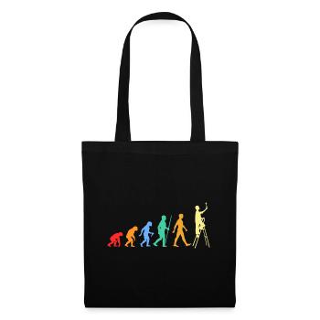 Bunte Evolution Design für Maler und Lackierer - Stoffbeutel - Schwarz - Vorne