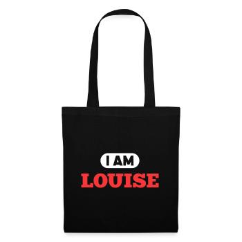 Louise Name Spruch für stolze Louises - Stoffbeutel - Schwarz - Vorne