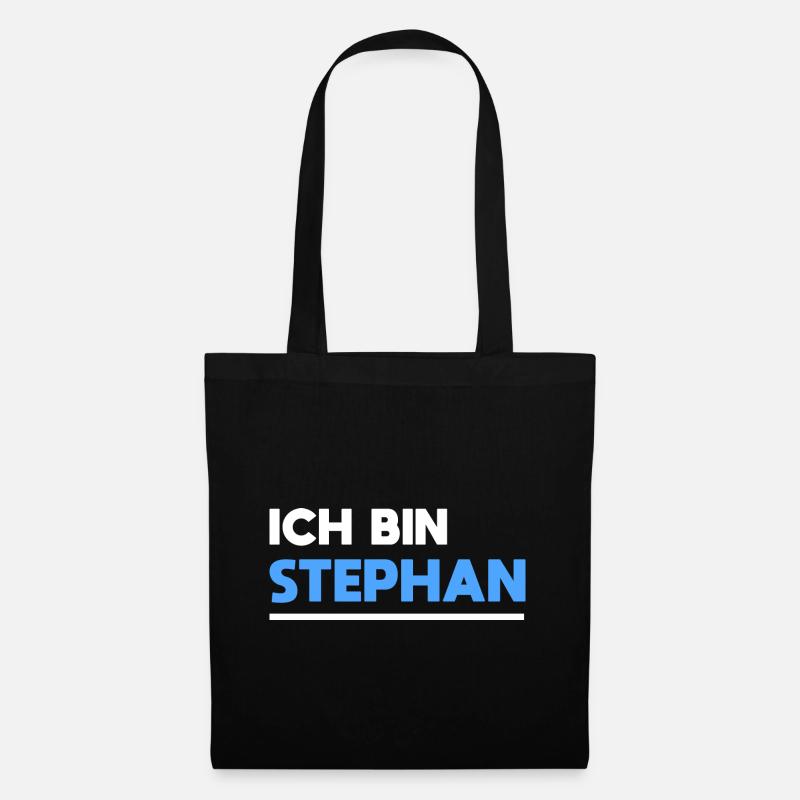 Stephan Name Spruch für stolze Stephans - Stoffbeutel - Schwarz