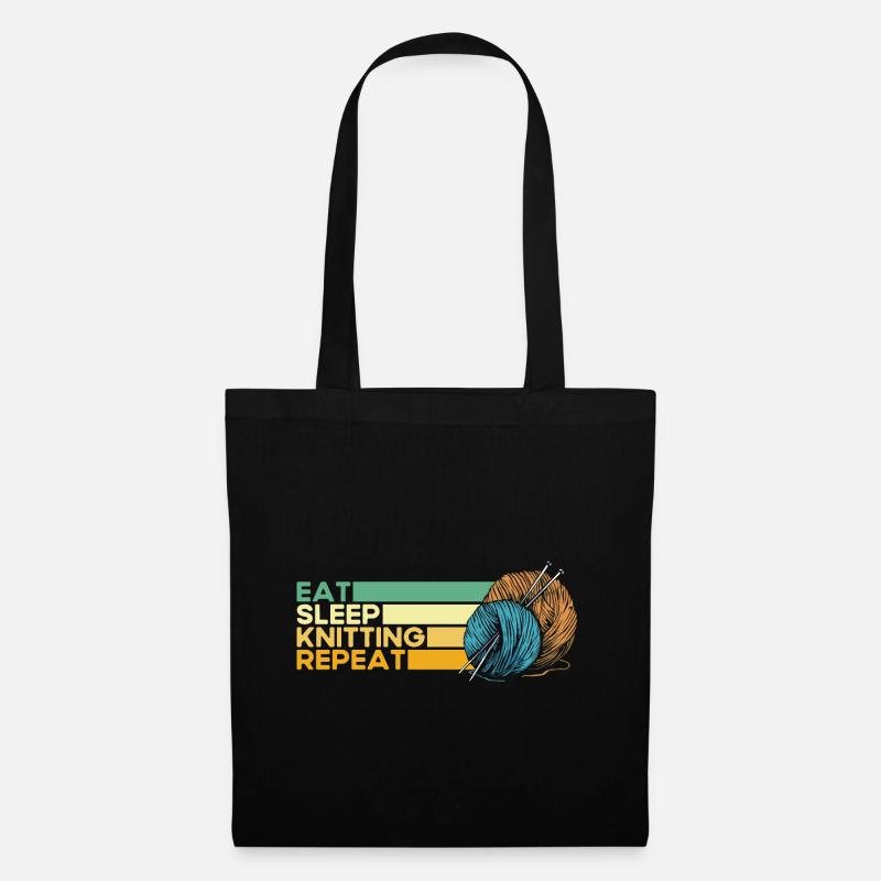Knitting Knitting Knitting Lovers Gift - Tote Bag - black