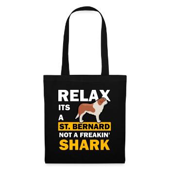 Relax its a ST.BERNARD not a freakin shark - Tote Bag - black - Front