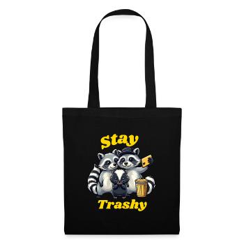 Stay Trashy Funny Raccoon, Opossum, Skunk funny - Tote Bag - black - Front