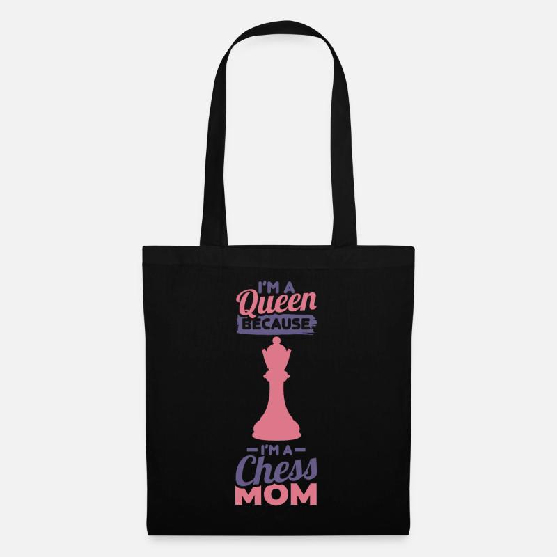 Schach Mutter - Stoffbeutel - Schwarz