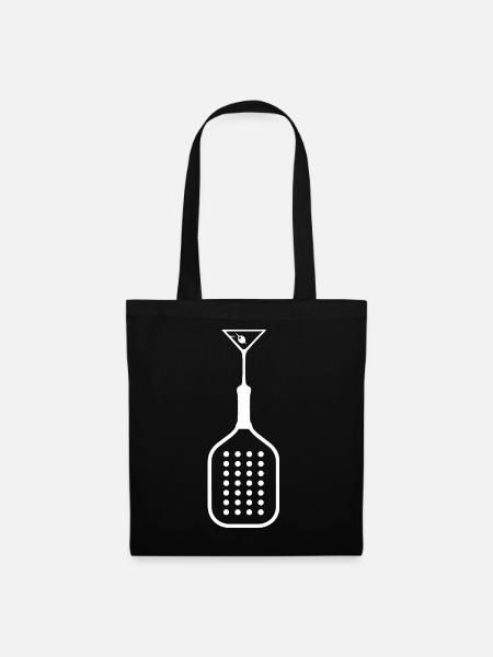 Padel Schläger Cocktail - Stoffbeutel - Schwarz