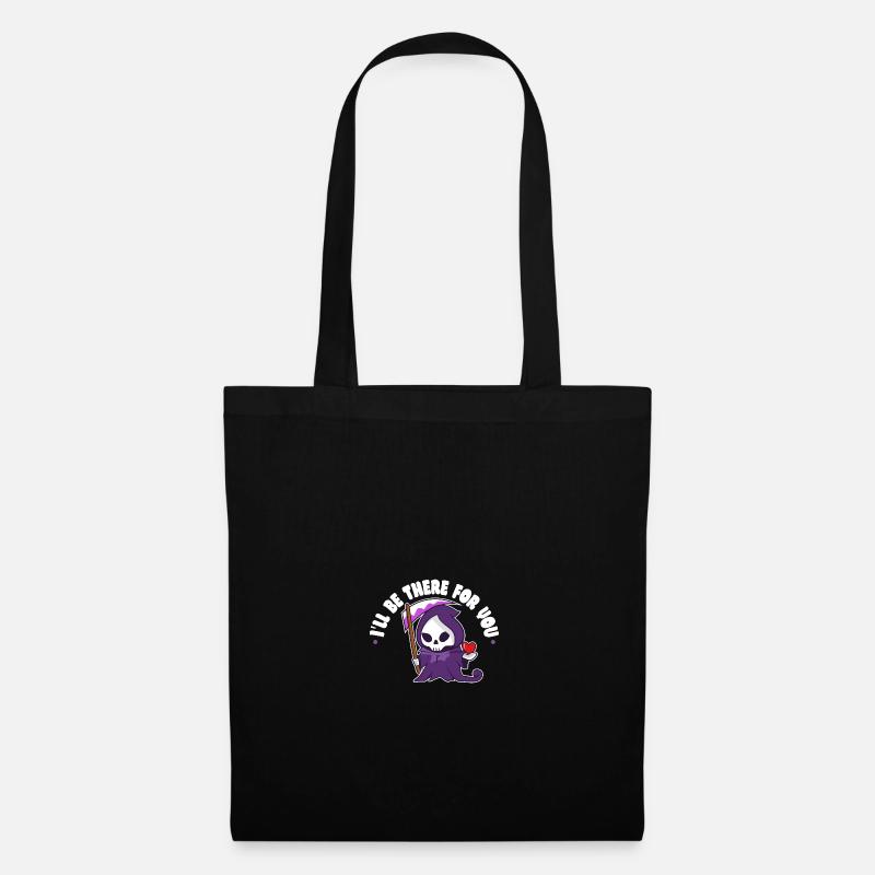 Funny Grim Reaper Valentines Day Quote, Goth Dark - Stoffbeutel - Schwarz