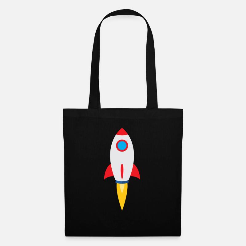 Rocket ship - Tote Bag - black