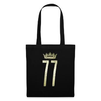 77 Number Crown - Tote Bag - black - Front
