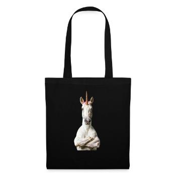 Licorne - Sac en tissu - noir - Devant