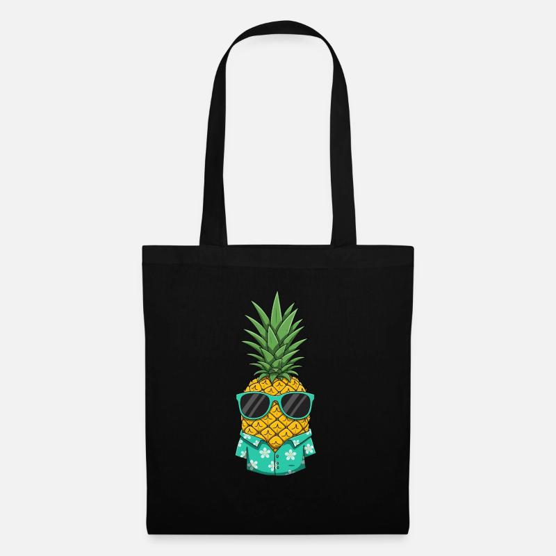 Kühle Ananas - Stoffbeutel - Schwarz