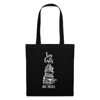 Tea, Cats And Books - Tote Bag - black - Front