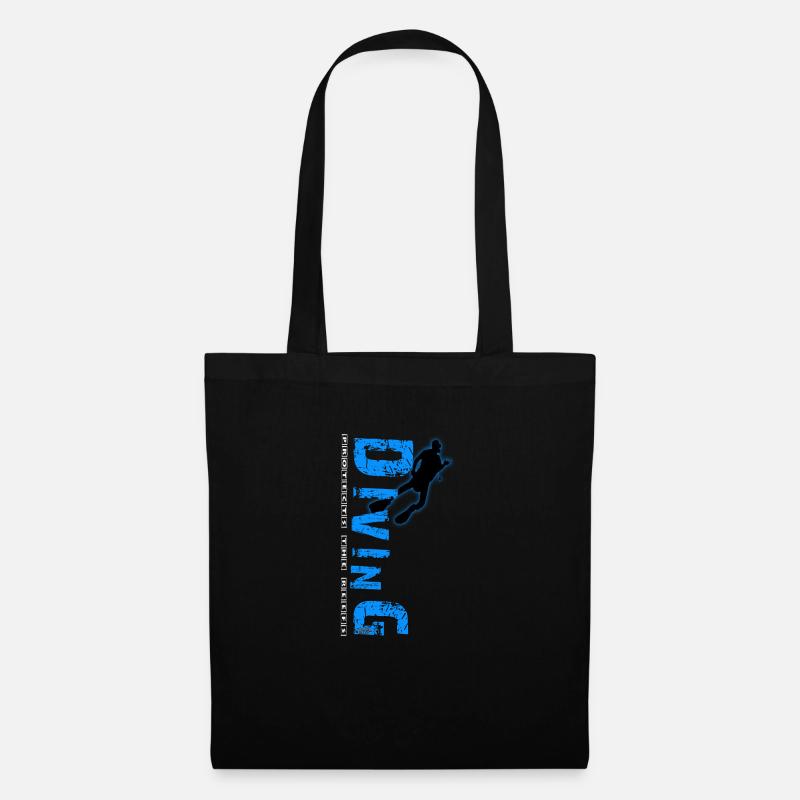 Diving - protects the reefs - Stoffbeutel - Schwarz