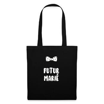 Futur marié - Sac en tissu - noir - Devant