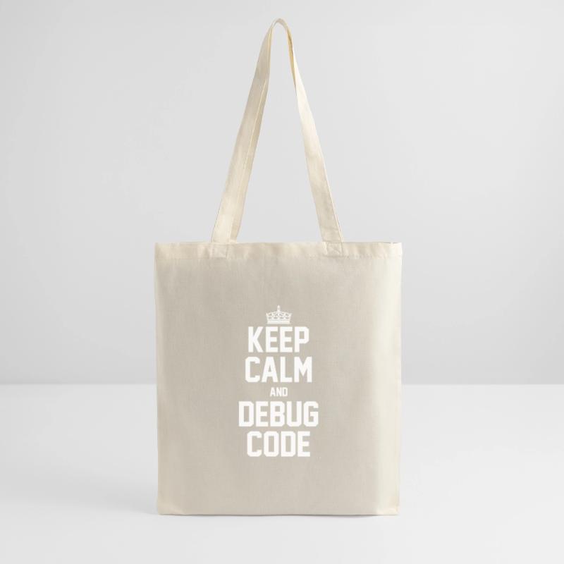 Keep Calm And Debug Code Programmer Nerd Software Stoffbeutel