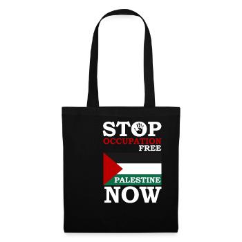 palestine libre et gaza - Sac en tissu - noir - Devant