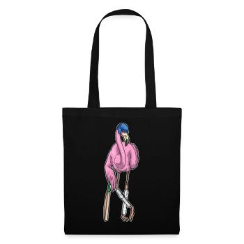 Flamingo Cricket Cricket Bat - Tote Bag - black - Front