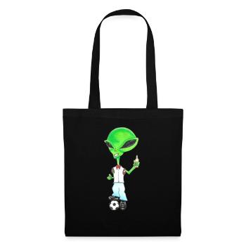 Lustiges Alien - Stoffbeutel - Schwarz - Vorne
