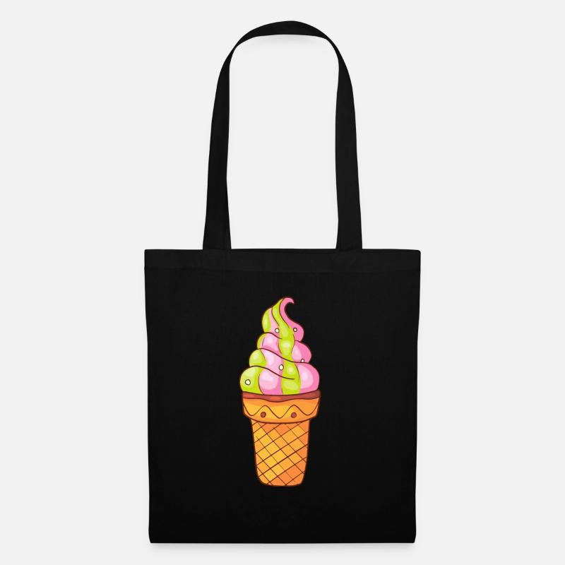 Glace molle Glace Glace Glace Glace de glace - Sac en tissu - noir