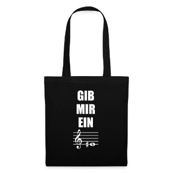 Gib mir ein Eis - Stoffbeutel - Schwarz - Vorne