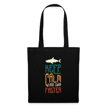 Shark Diving Angler - Tote Bag - black - Front