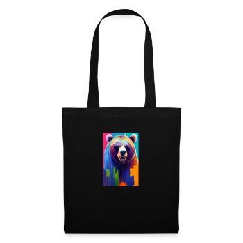 grizzly bear - Stoffbeutel - Schwarz - Vorne