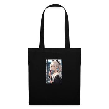 Anime Look Out Girl - Stoffbeutel - Schwarz - Vorne