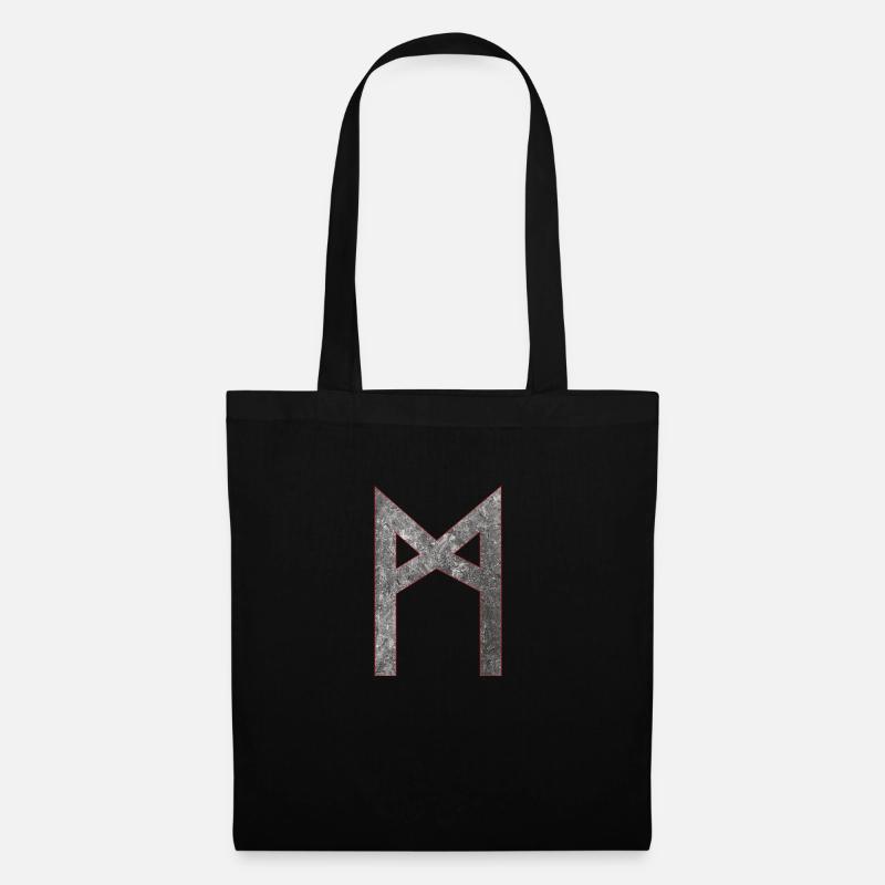 Rune Mannaz M - Tote Bag - black