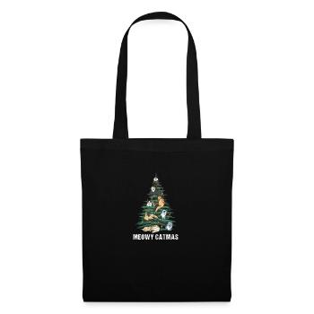 Weihnachten Christmas Vintage Heiligabend Spruch - Stoffbeutel - Schwarz - Vorne