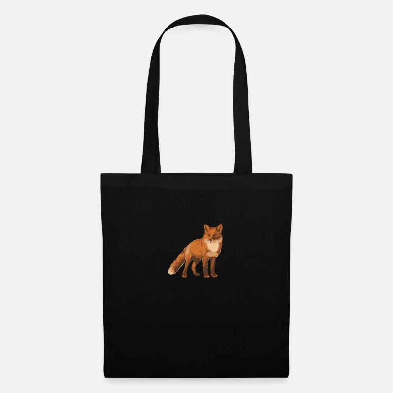 fox - Stoffbeutel - Schwarz